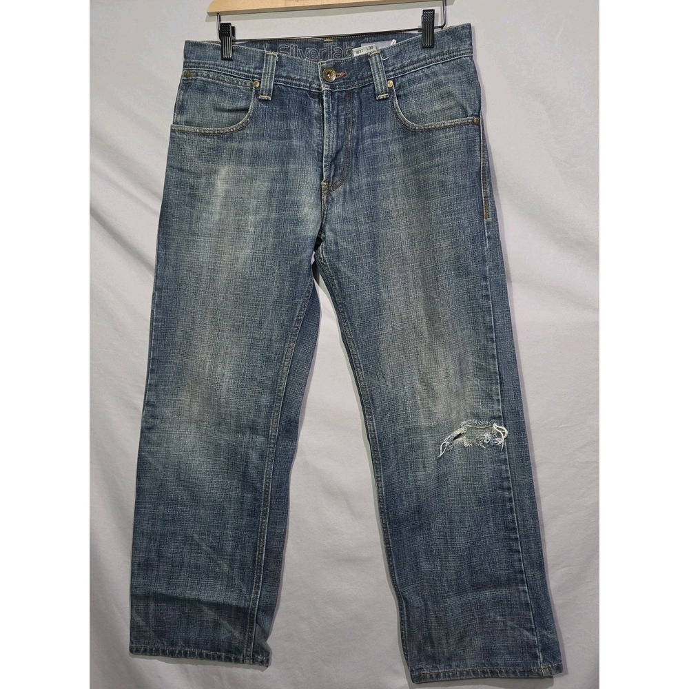 Levi's SilverTab Loose Jeans Mens 31x30 Blue Distressed Y2K 90s Denim Grunge Y2K